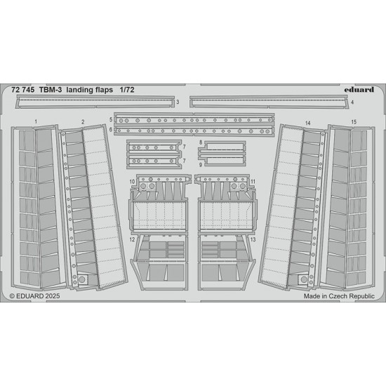 1/72 TBM-3 Avenger Landing Flaps Photo-etched set for Hobby Boss kits