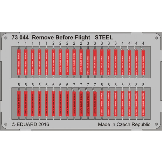 1/72 Remove Before Flight (Steel, 1 Photo-Etched Sheet)