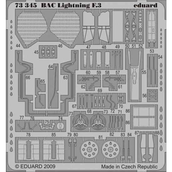 1/72 BAC Lightning F.3 Colour Photoetch Set Vol.1 for Trumpeter kit