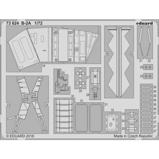 1/72 B-2A PE set for Modelcollect kits