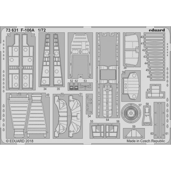1/72 Convair F-106A Delta Dart Photo-etched Detail set for Trumpeter kits