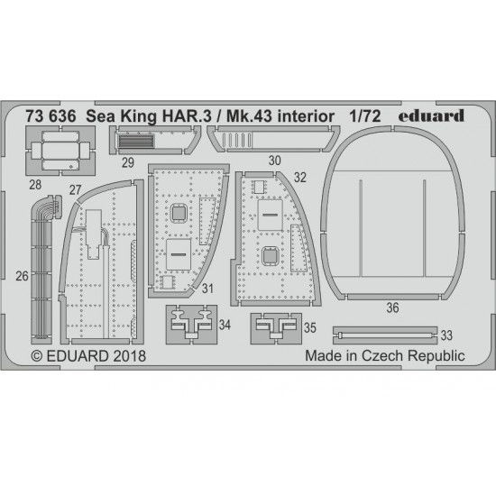 1/72 Sea King HAR.3/Mk.43 Interior  Detail Parts for Airfix kits