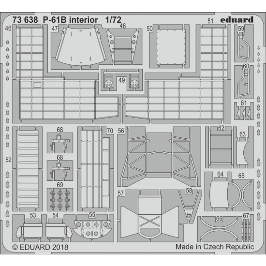 1/72 Northrop P-61B Black Widow Interior Detail-up Set for Hobby Boss kits