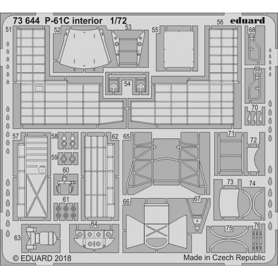 1/72 Northrop P-61C Black Widow Interior Detail Set (PE) for Hobby Boss kits