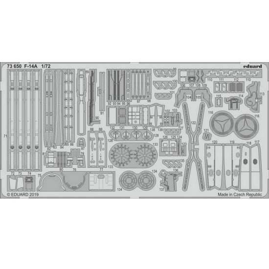 1/72 Grumman F-14A Tomcat Photo-etched Detail set for Fine Molds kits
