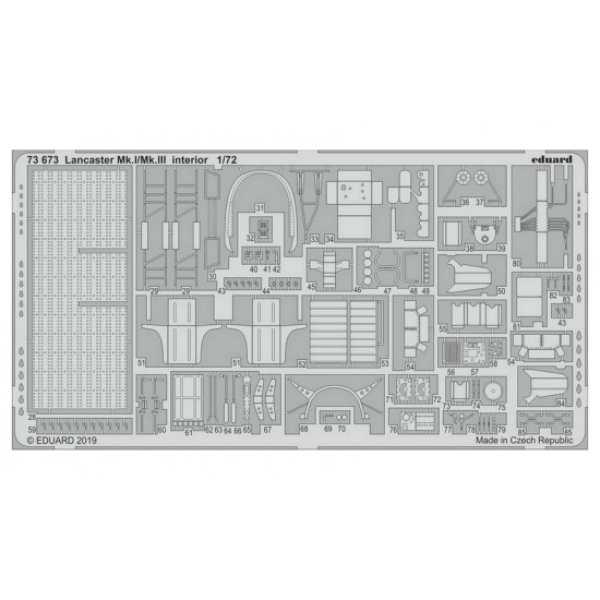 1/72 Avro Lancaster Mk.I/Mk.III Interior Detail Set for Revell kits