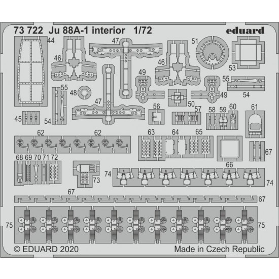 1/72 Junkers Ju 88A-1 Interior Detail Set for Revell kits