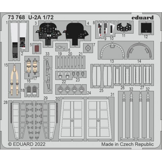 1/72 Lockheed U-2A Detail set for Hobbyboss kits