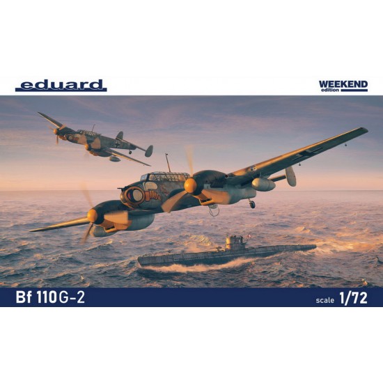 1/72 WWII Messerschmitt Bf 110G-2 Twin-engine Multi Role Aircraft [Weekend Edition]