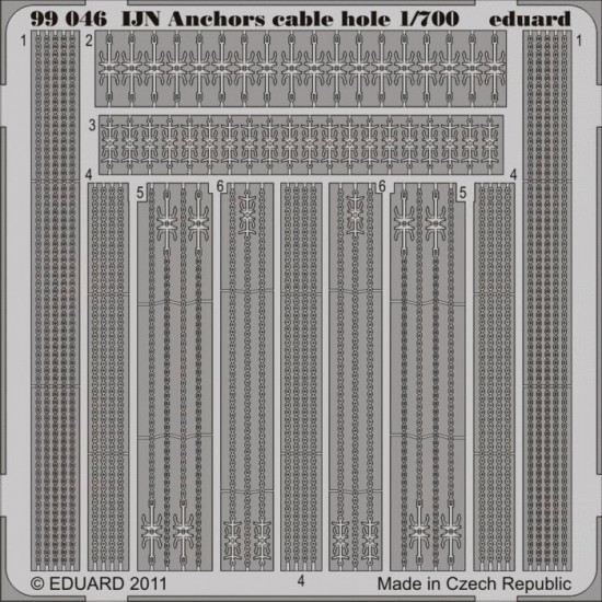 Photo-Etched set for 1/700 IJN Anchors Cable Hole