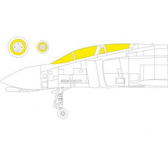 1/72 McDonnell Douglas F-4C Phantom II Paint Masking for Fine Molds kits