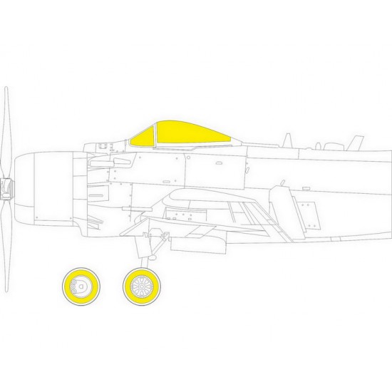 1/72 Douglas A-1H Skyraider Masking for Hasegawa/Hobby 2000 kits