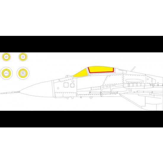 1/72 Mikoyan MiG-29 9-19 Smt Paint Masks for Great Wall Hobby kits