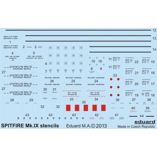 1/48 Supermarine Spitfire Mk.IX Stencils