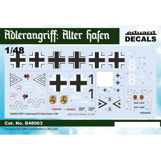 1/48 Adlerangriff: Alte Hasen Decals for Eduard kits