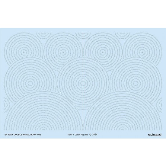 1/32 Double Radial Rows Raised Rivets 3D Decals