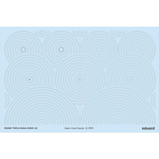 1/32 Triple Radial Rows Raised Rivets 3D Decal Eduard ER32007