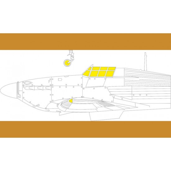 1/48 Hawker Hurricane Mk. IIC Tface Paint Masks for HobbyBoss kits