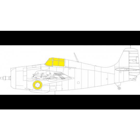 1/48 Grumman Wildcat FM-1 Tface Paint Masks for Eduard kits
