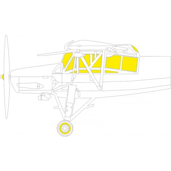 1/48 Fieseler Fi 156C Storch Canopies Masking for Tamiya kits