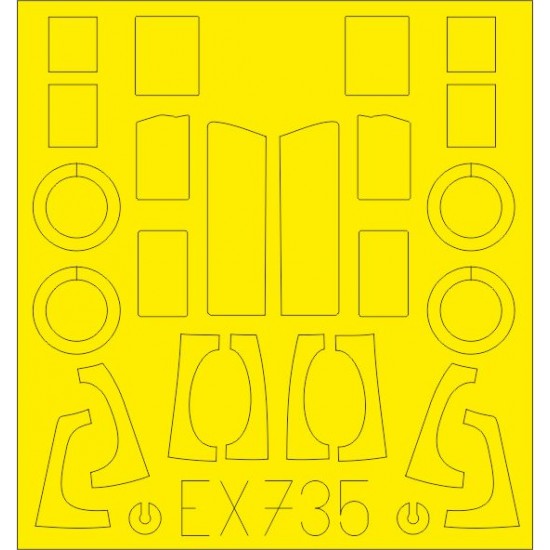 1/48 Percival Proctor Mk.I Paint Masking Sheets for Dora Wings kits