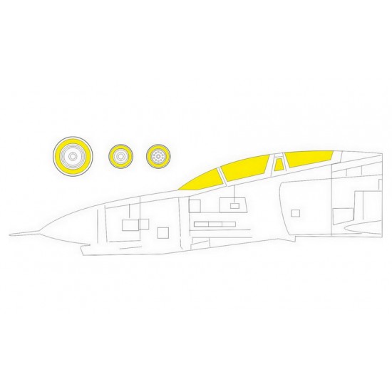 1/48 McDonnell Douglas F-4B Phantom II Paint Masking for Tamiya kits