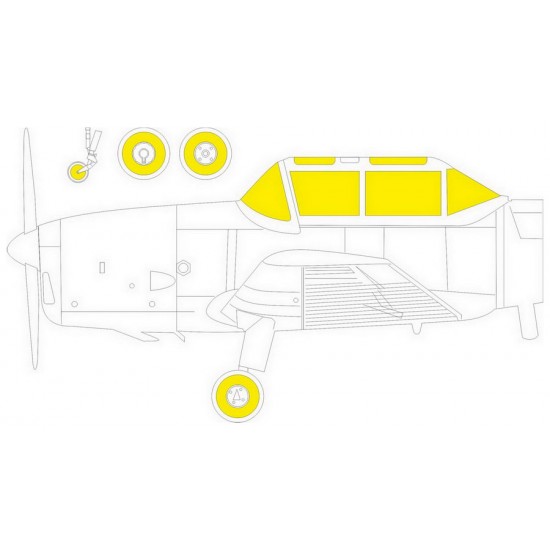 1/48 de Havilland Chipmunk T.10 Paint Masking for Airfix kits