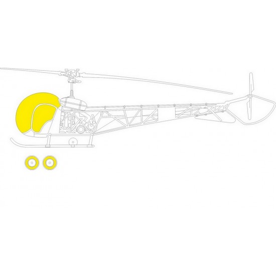 1/48 Bell OH-13 Sioux Paint Masking for Italeri kits
