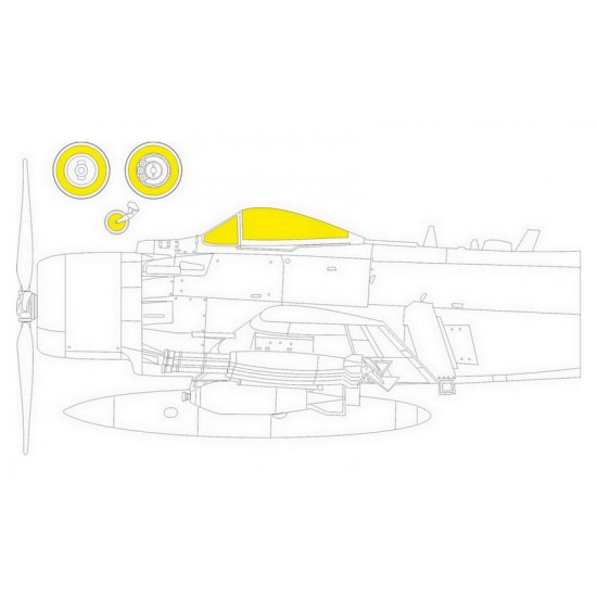 1/48 Douglas A-1H Skyraider TFace Paint Masking for Tamiya kits