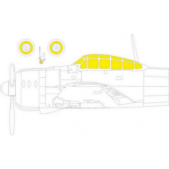 1/48 Mitsubishi A6M2B Zero Tface Paint Masking for Academy kits