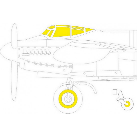 1/48 de Havilland Mosquito B Mk.IV / PR Mk.IV Tface Masking for Tamiya kits