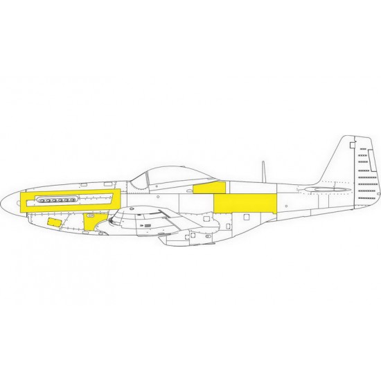 1/48 P-51D Mustang Surface Panels Paint Masks for Eduard kits