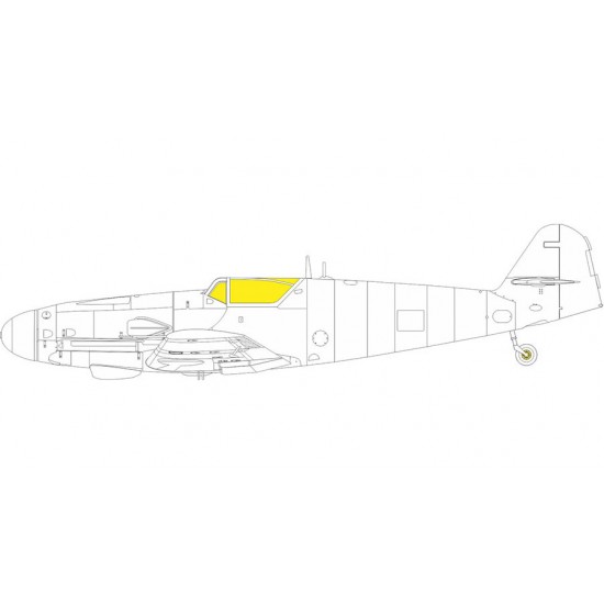 1/48 Messerschmitt BF-109K Tface Painting Masks for Eduard kits
