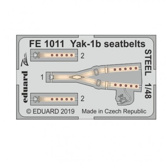 1/48 Yakovlev Yak-1b Seatbelts Steel for Zvezda kits