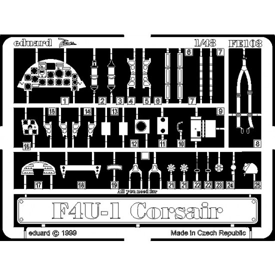 Photoetch for 1/48 Vought F4U-1 Corsair for Tamiya kit