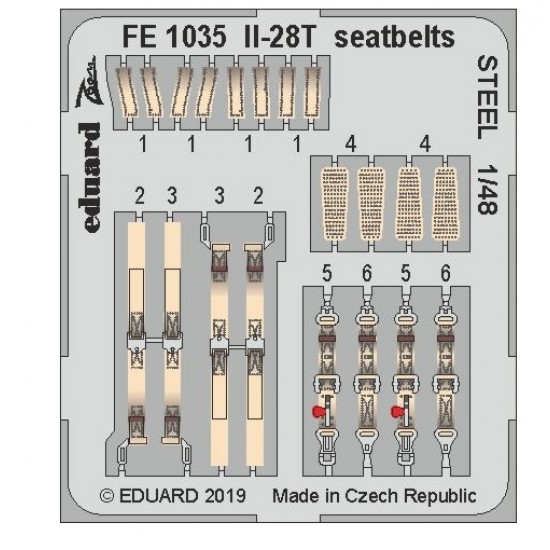 1/48 Ilyushin Il-28T Seatbelts for Bobcat kits