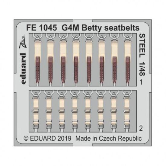 1/48 Mitsubishi G4M Betty Seatbelts Detail set for Tamiya kits