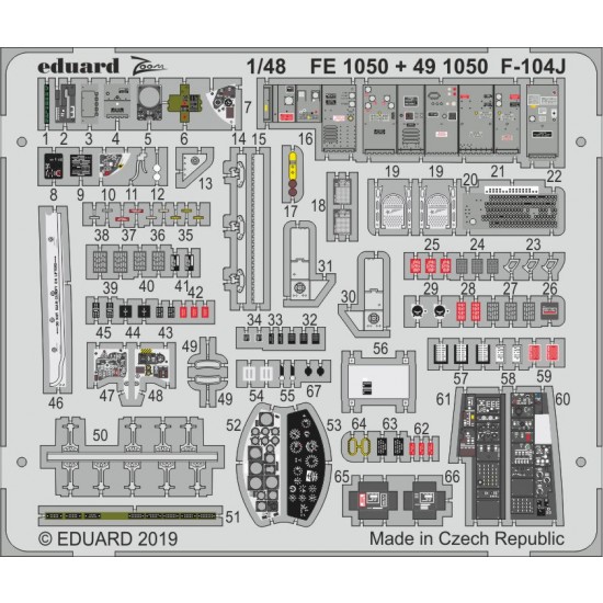 1/48 Lockheed F-104J Starfighter Detail Set for Kinetic kits