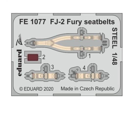 1/48 North American FJ-2 Fury Seatbelts Detail Parts for Kitty Hawk kits