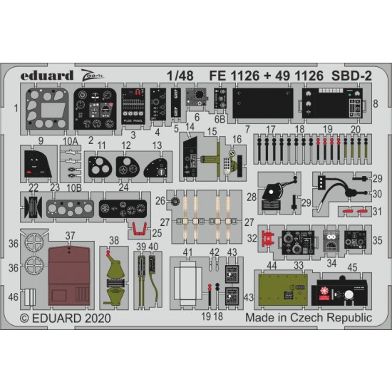 1/48 Douglas SBD-2 Dauntless Detail Set for Academy kits