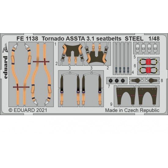 1/48 Panavia Tornado Assta 3.1 Seatbelts Detail Set for Revell kits