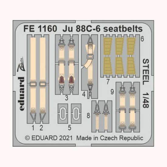 1/48 Junkers Ju 88C-6 Seatbelts Detail Set for ICM kits