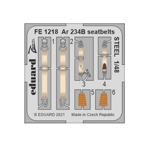 1/48 Arado Ar 234B Seatbelts Detail Set for Hasegawa/Hobby2000 kits