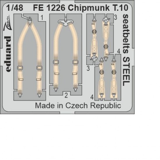 1/48 de Havilland Chipmunk T.10 Seatbelts Detail Set for Airfix kits