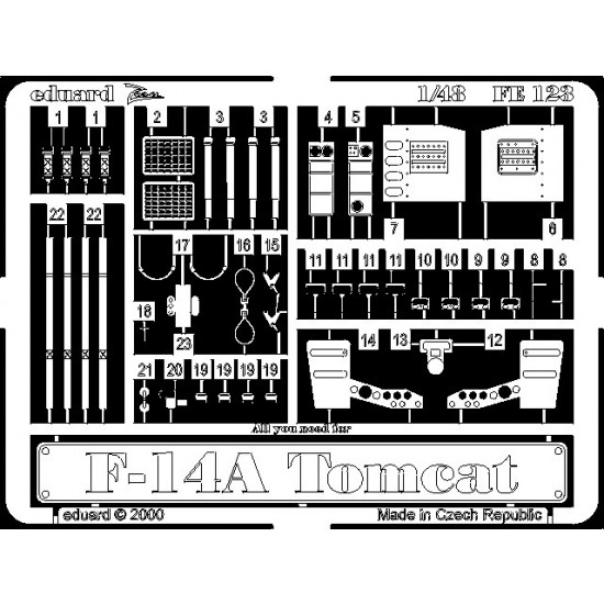 Photoetch for 1/48 F-14A for Academy kit