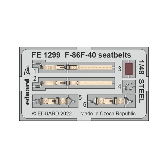 1/48 F-86F-40 Sabre Seatbelts for Airfix kits