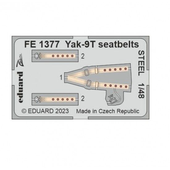 1/48 Yakovlev Yak-9T Seatbelts Detail Set for Zvezda kits
