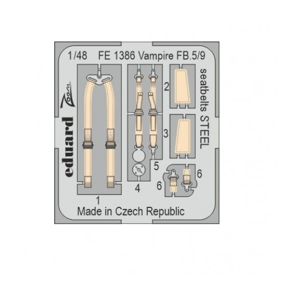 1/48 de Havilland Vampire FB.5/9 Seatbelts for Airfix kits