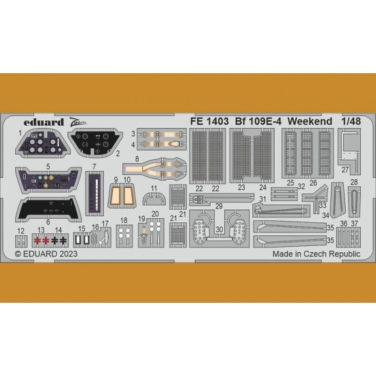 1/48 Messerschmitt Bf 109E-4 Weekend Detail Parts for Eduard kits