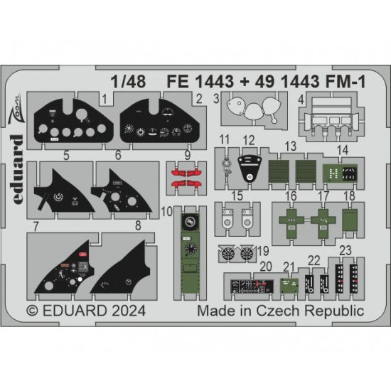 1/48 Grumman Wildcat FM-1 Detail set for Tamiya kits